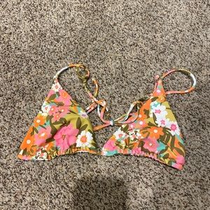 SKATIE floral bikini top size medium